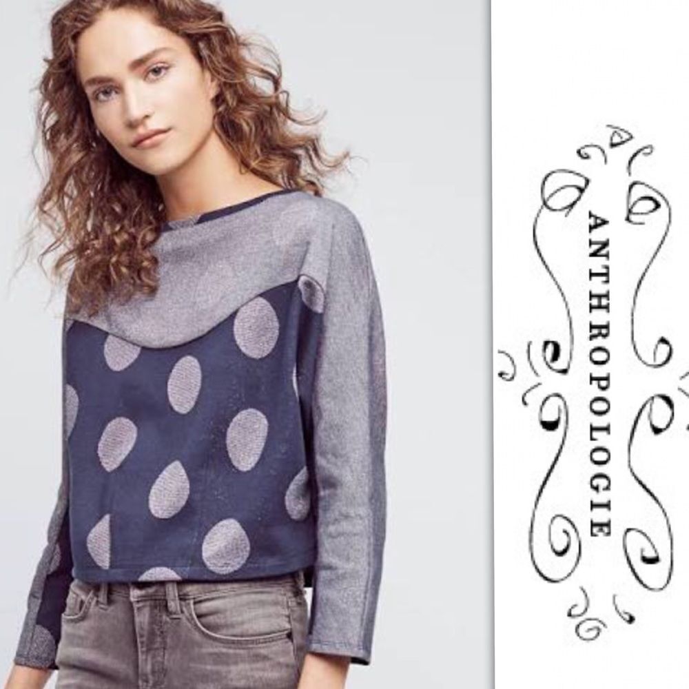 ANTHROPOLOGY metallic dot sweatshirt